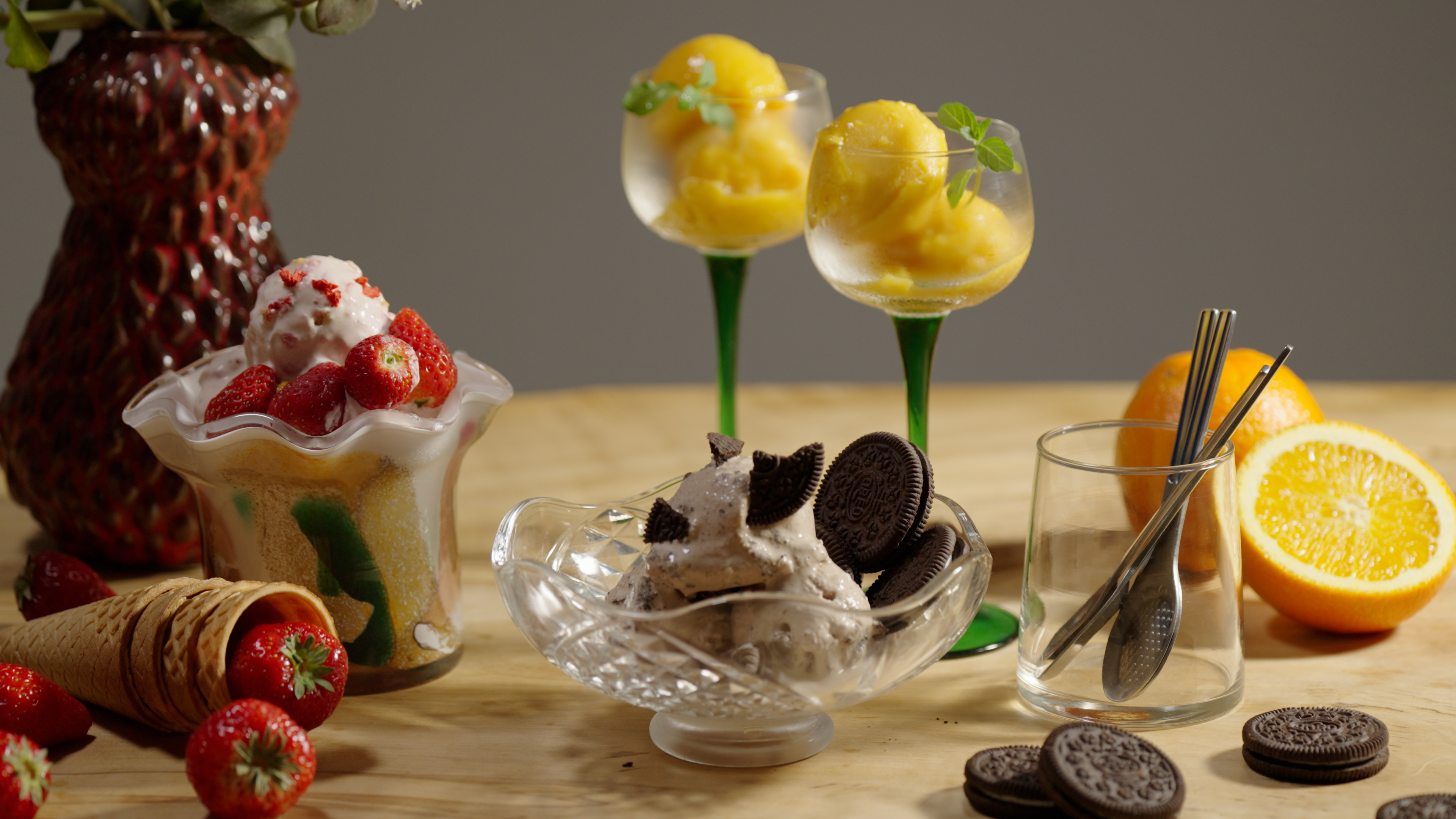 アレンジ自在。お好みのアイスが楽しめる